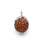 Natural 1 Mukhi Rudraksha Silver Pendant