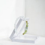 White Quartz Moonstone with Green Jade Healing Bracelet