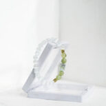 White Quartz Moonstone with Green Jade Healing Bracelet