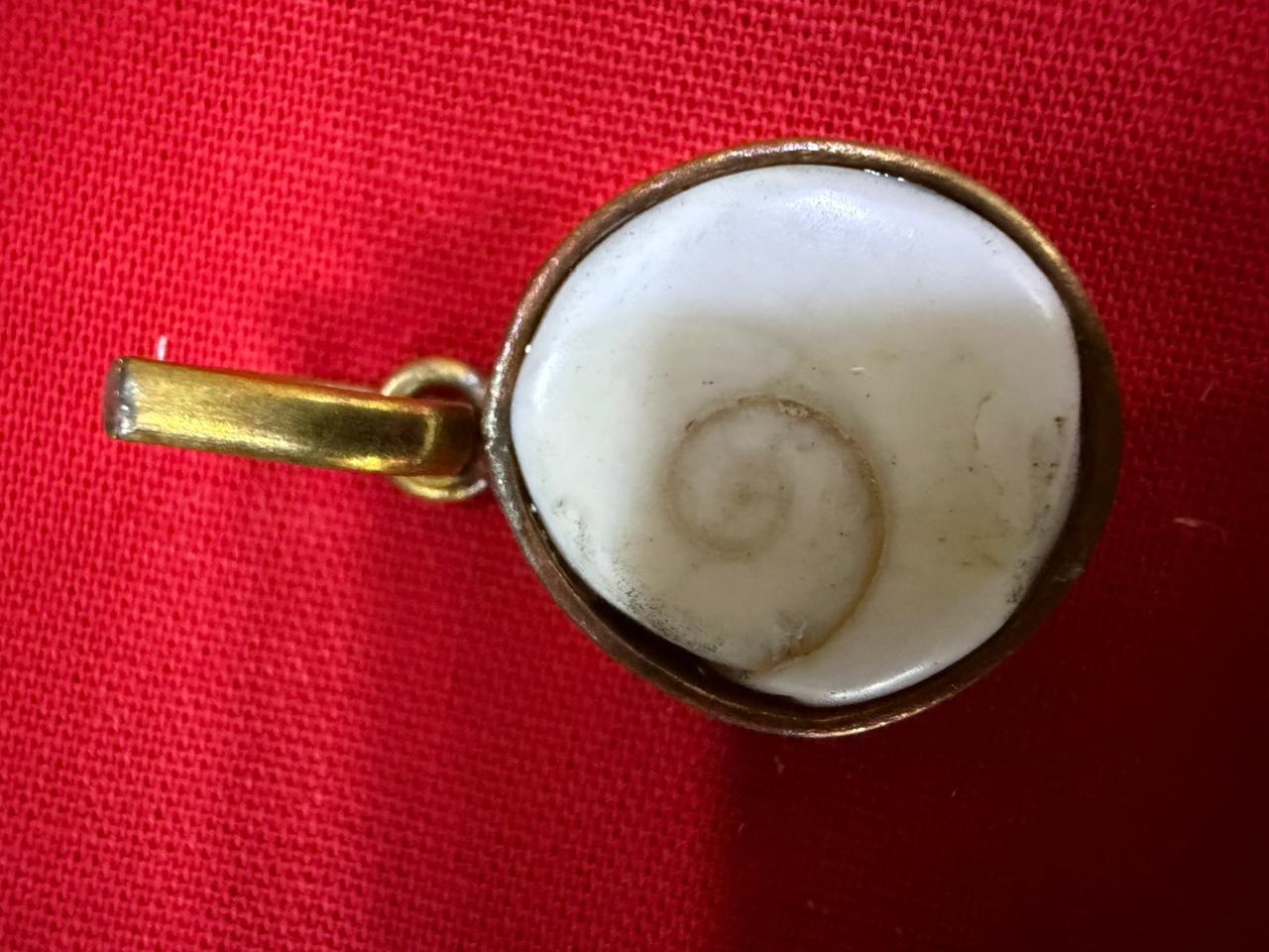 Original Natural Gomati Chakra Stone Brass Locket/Pendant - Image 2