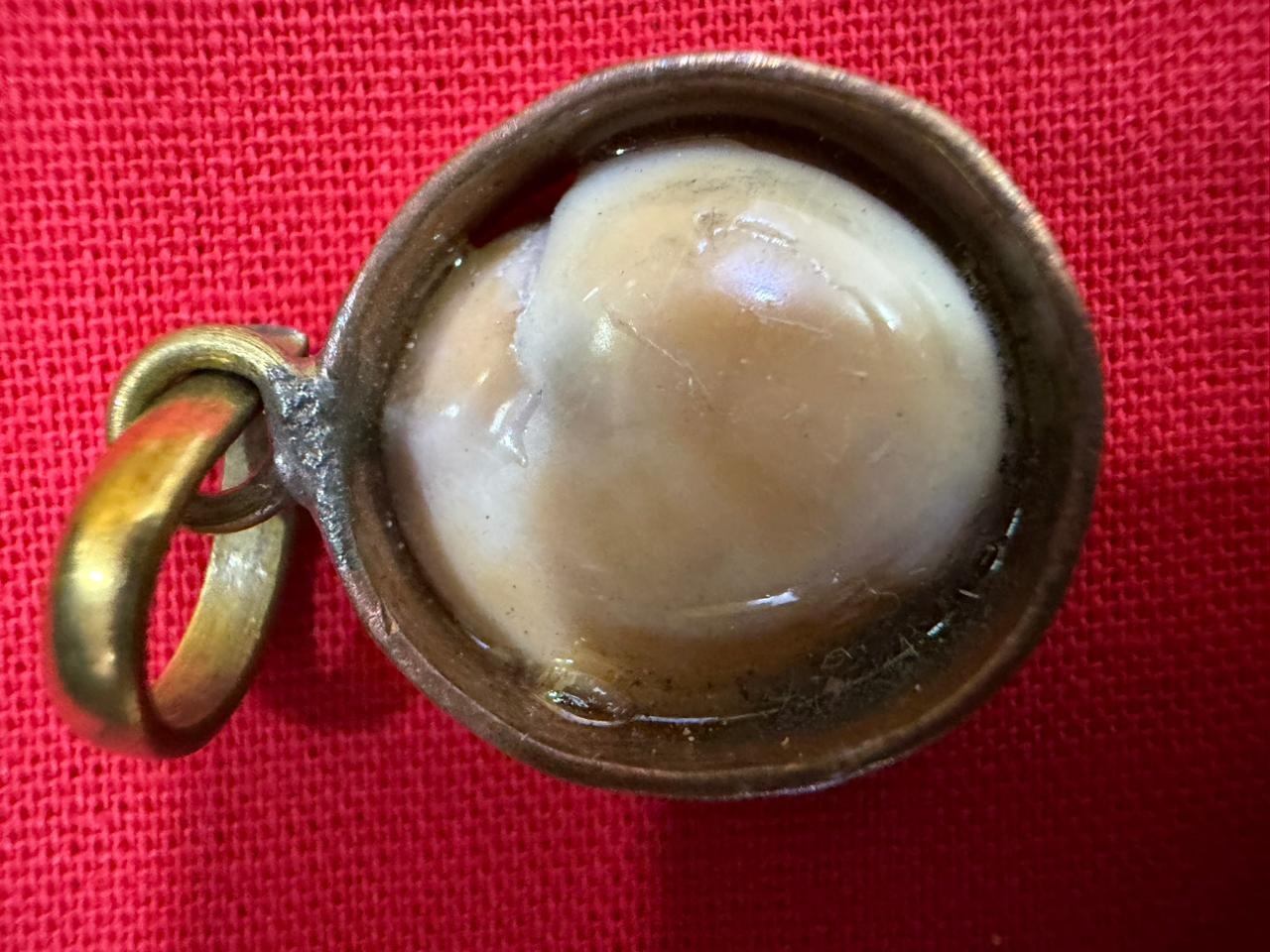 Original Natural Gomati Chakra Stone Brass Locket/Pendant - Image 4