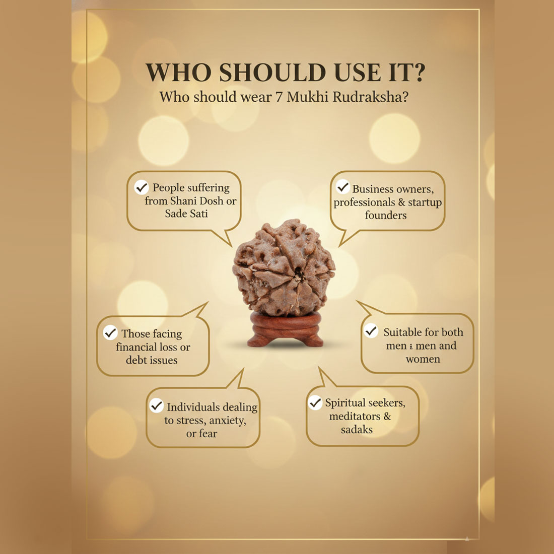 Original Nepali 7 Mukhi Rudraksha Bead - Image 8