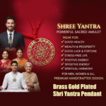 Brass Gold Plated Shri Yantra Pendant/Locket | Ashtadhatu Sacred