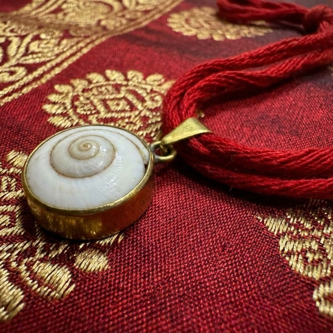 Original Natural Gomati Chakra Stone Brass Locket/Pendant - Image 11