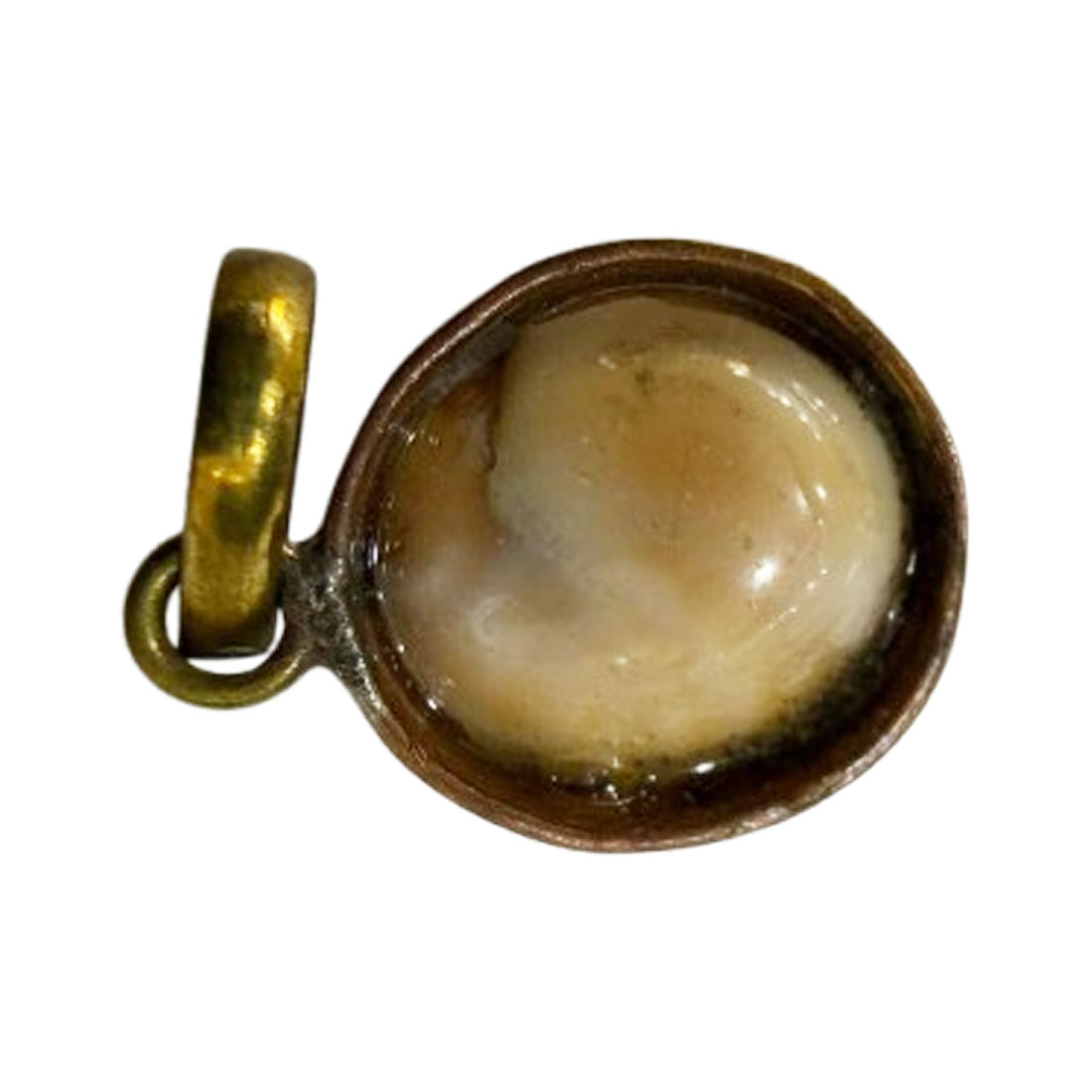 Original Natural Gomati Chakra Stone Brass Locket/Pendant - Image 9