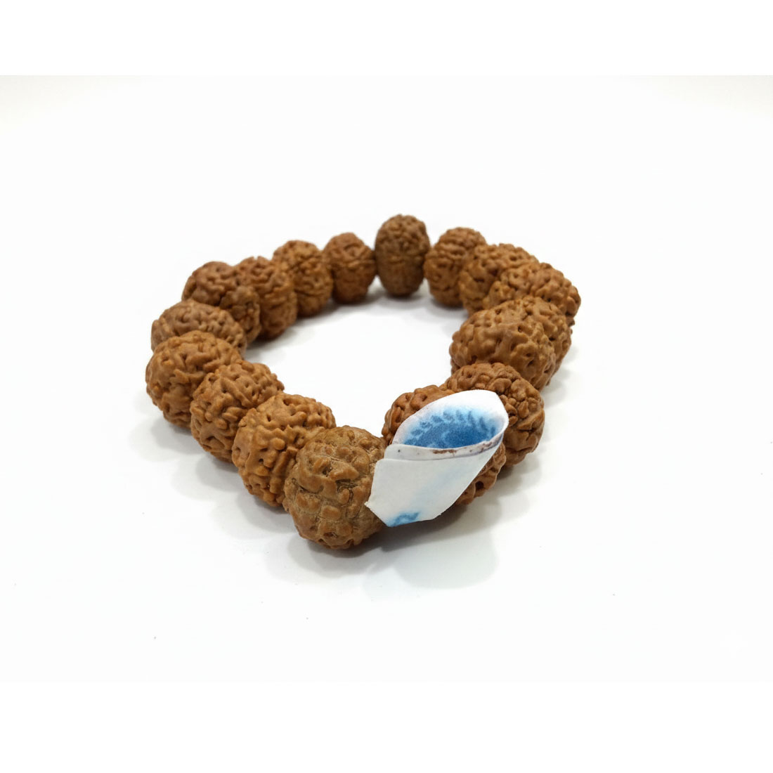 Rudraksha 9 Face / 9 Mukhi Rudraksha Bracelet (19.16 Beads) Brown - Image 3