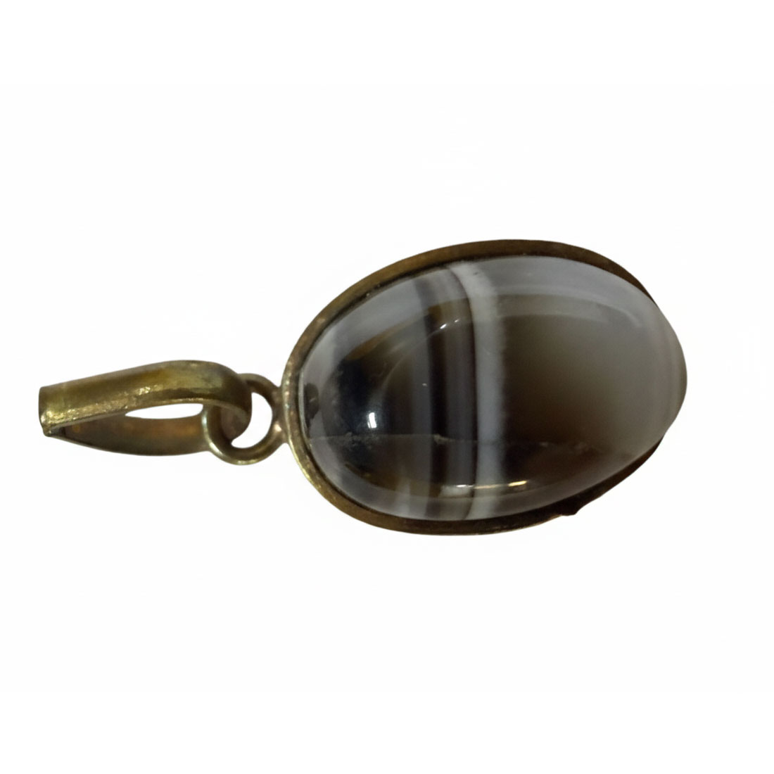 Natural Sulemani Hakik Stone Brass Pendant/Locket - Image 11