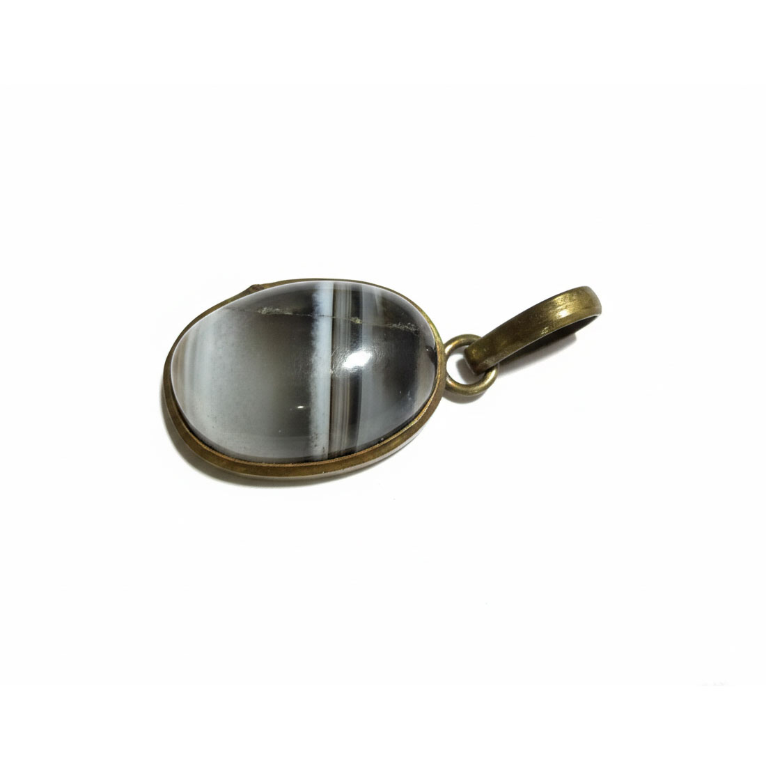 Natural Sulemani Hakik Stone Brass Pendant/Locket - Image 4