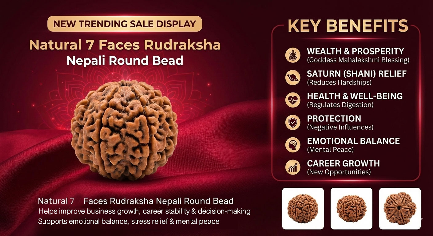 Original Nepali 7 Mukhi Rudraksha Bead - Image 12