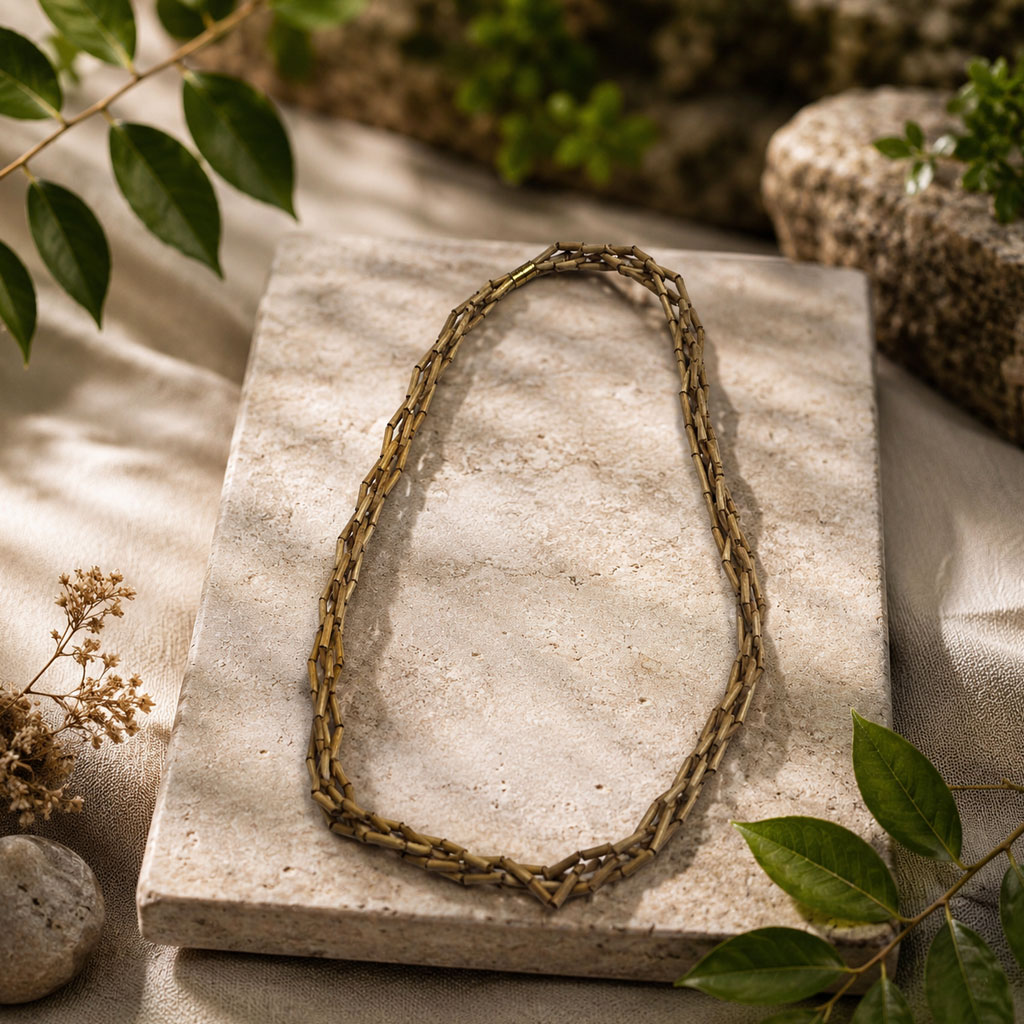 Traditional Tulsi Kanthi Mala 2 or 3 layers (Rounds) | Original Vrindavan Tulsi Wood Beads Necklace for Men & Women | Handmade Vaishnav Tulsi Mala for Daily Wear, Bhajan, Meditation & Spiritual Devotion - Image 4