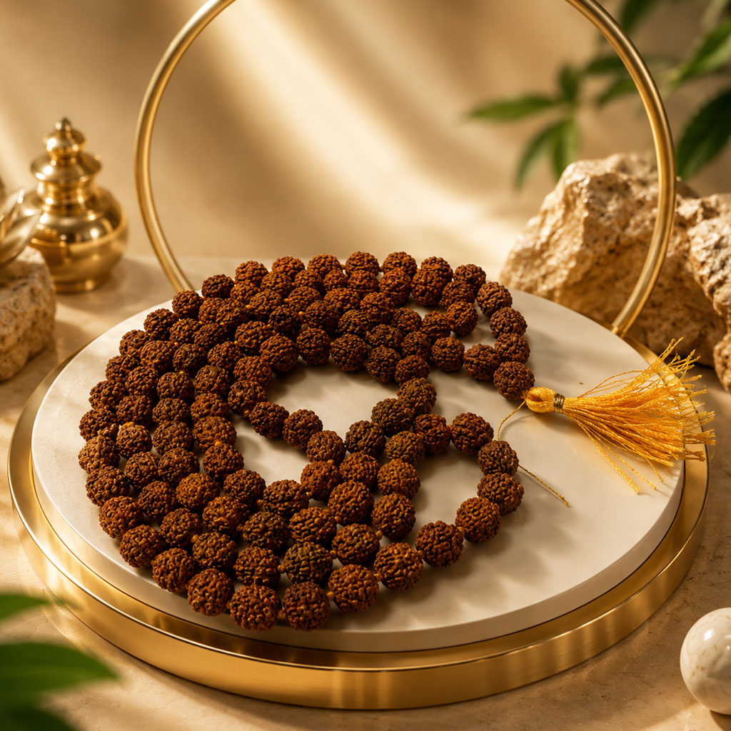5 Mukhi Rudraksha Jaap Mala 8-9mm | Original Nepali Panchmukhi Rudraksh | Natural 5 Faced Rudraksha Bead