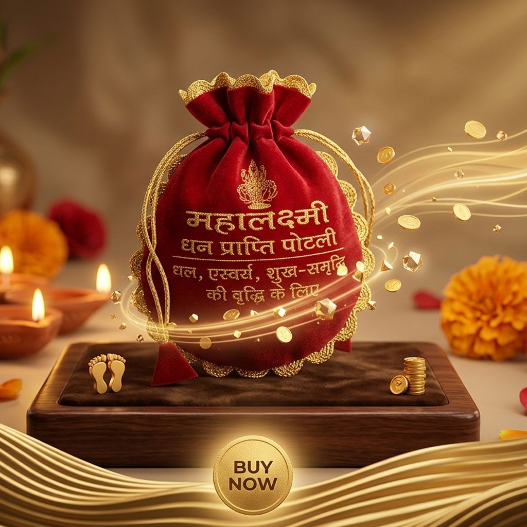 Mahalakshmi Dhan Prapti Potli (महालक्ष्मी धन प्राप्ति पोटली) | 27 Sacred Items Lakshmi Puja Kit with Shri Yantra, Gomti Chakra & Kamal Gatta - Image 3