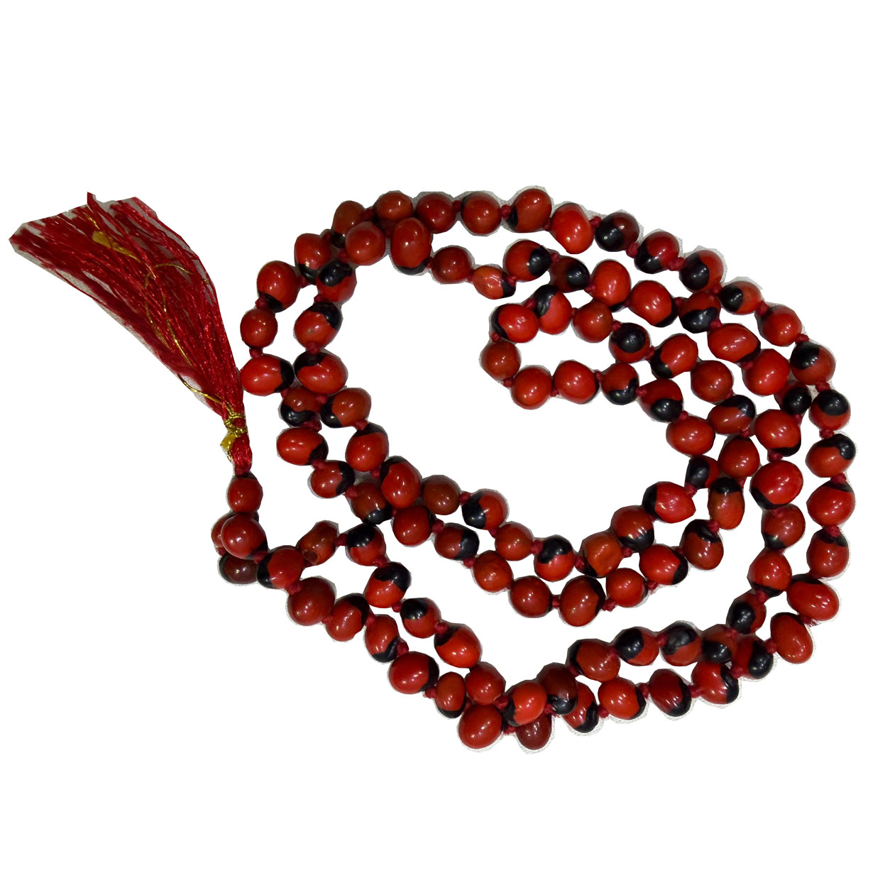 Lal Gunja Mala 108+1 Beads | Natural Red Chirmi / Rakt Gunja Seed Rosary for Puja, Japa, Protection & Good Luck - Image 2