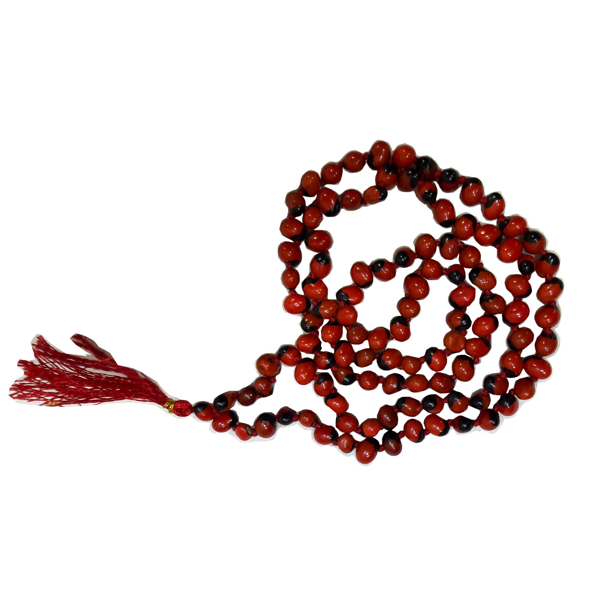 Lal Gunja Mala 108+1 Beads | Natural Red Chirmi / Rakt Gunja Seed Rosary for Puja, Japa, Protection & Good Luck - Image 3
