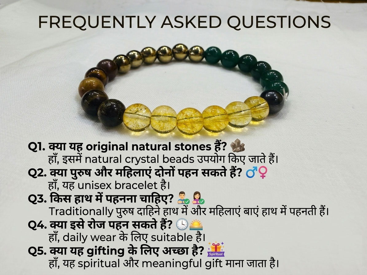Natural Money Magnate Bracelet (Dhan Yog Bracelet) | Wealth, Prosperity, Success & Positive Energy Crystal Bracelet for Men & Women - Image 4