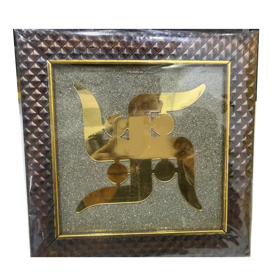 Golden Swastik Pyrite Dust Frame for Wealth & Positive Energy - Image 5