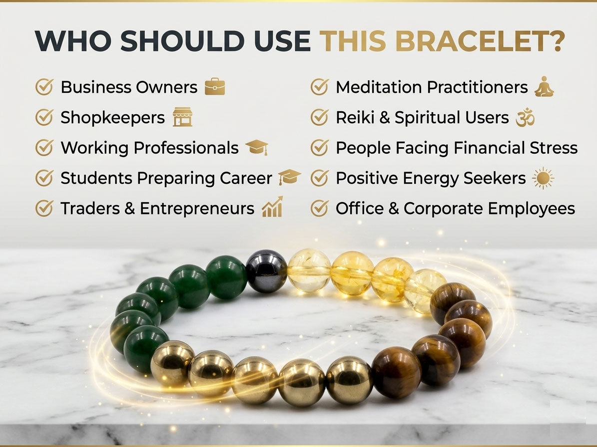 Natural Money Magnate Bracelet (Dhan Yog Bracelet) | Wealth, Prosperity, Success & Positive Energy Crystal Bracelet for Men & Women - Image 6