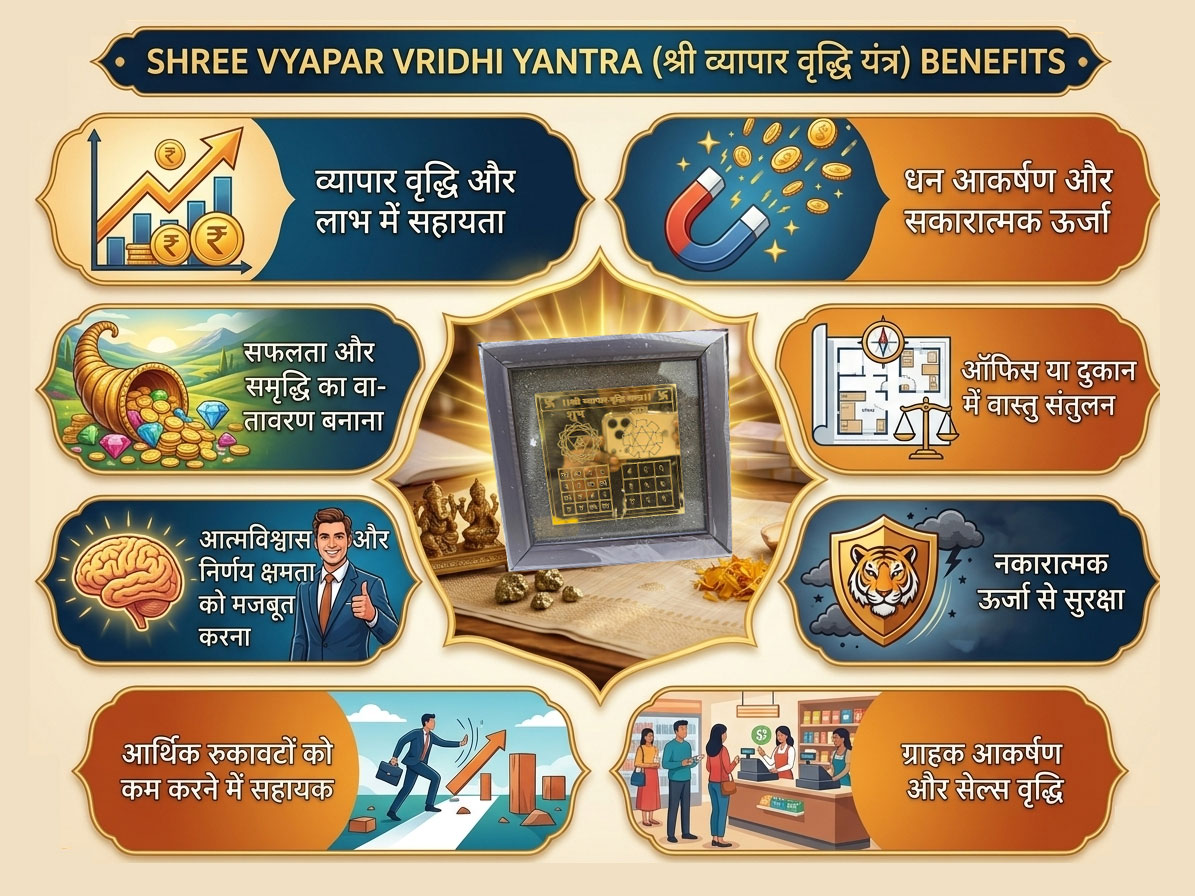 Shree Vyapar Vridhi Frane Yantra with raw Pyrite dust (Business Growth Yantra) - Image 9