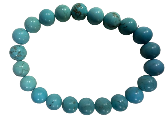 Turquoise (Firoza) Stone Bracelet – Blue Magnesite / Howlite Bracelet - Image 9
