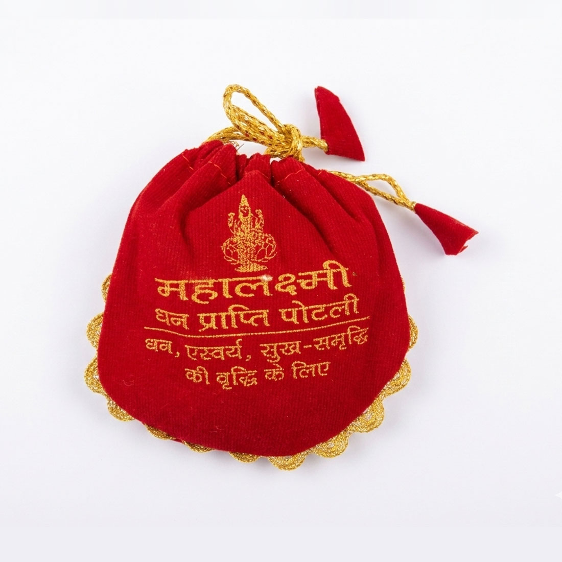 Mahalakshmi Dhan Prapti Potli (महालक्ष्मी धन प्राप्ति पोटली) | 27 Sacred Items Lakshmi Puja Kit with Shri Yantra, Gomti Chakra & Kamal Gatta - Image 5