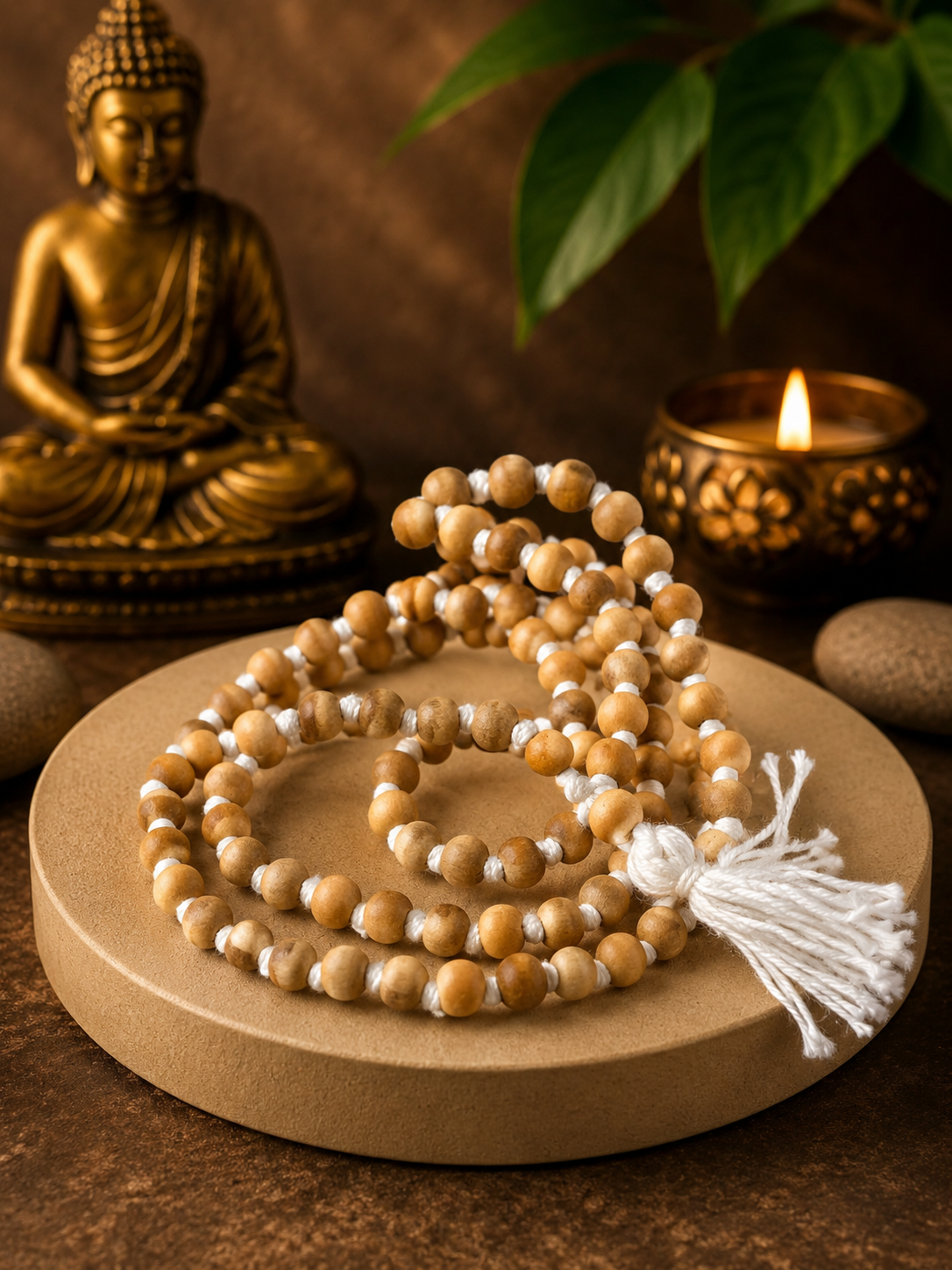Pure Neem Tulsi Jaap Mala – 108 Sacred Beads - Image 6