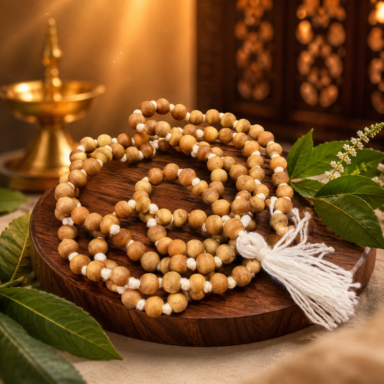 Pure Neem Tulsi Jaap Mala – 108 Sacred Beads - Image 2