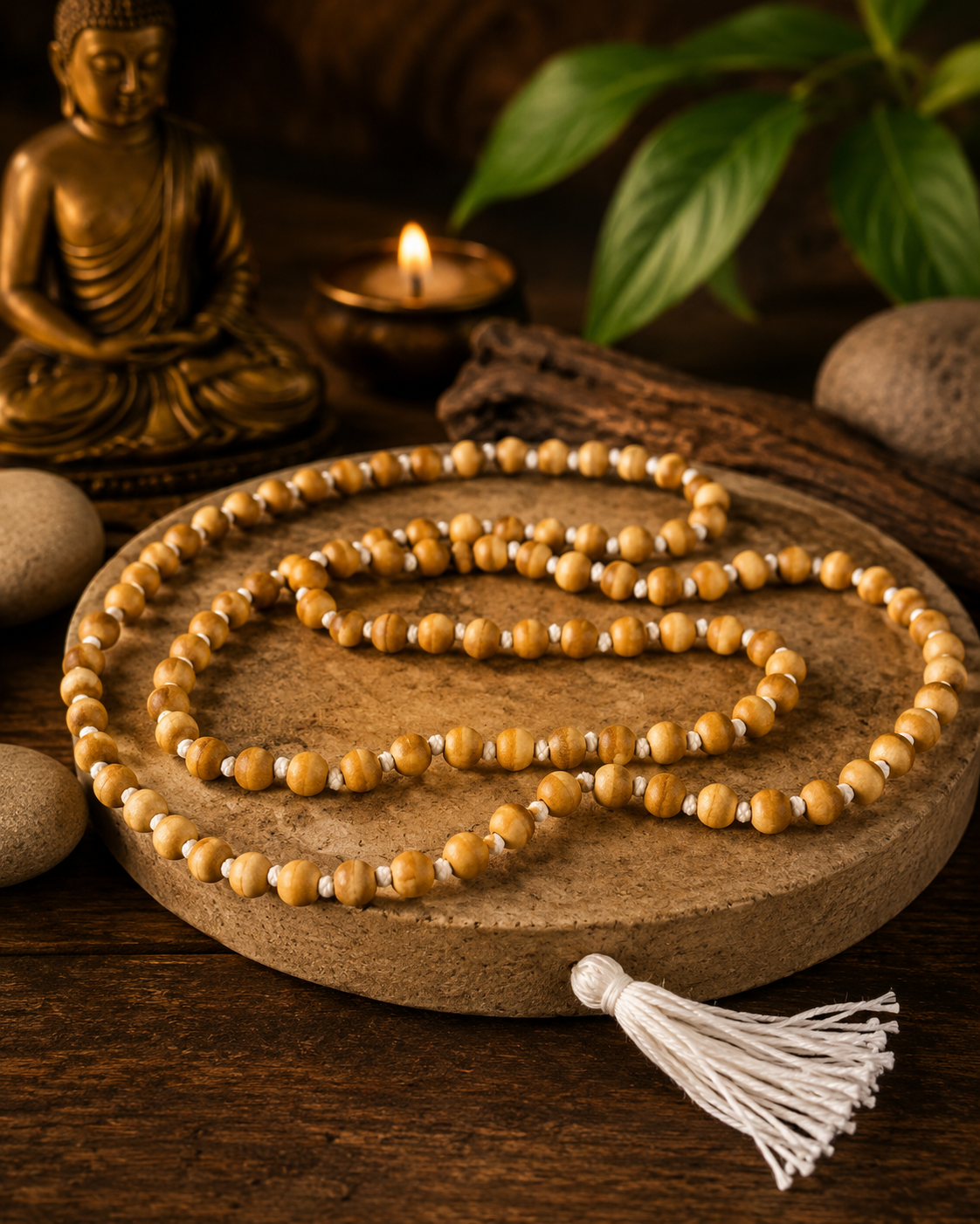 Pure Neem Tulsi Jaap Mala – 108 Sacred Beads - Image 4