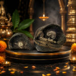 Natural Lakshmi Narayan Shaligram Shila 400–500g | Dual Chakra Vishnu Lakshmi Shila | Big Size Gandaki Nepal Original Shaligram for Puja, Vastu & Wealth