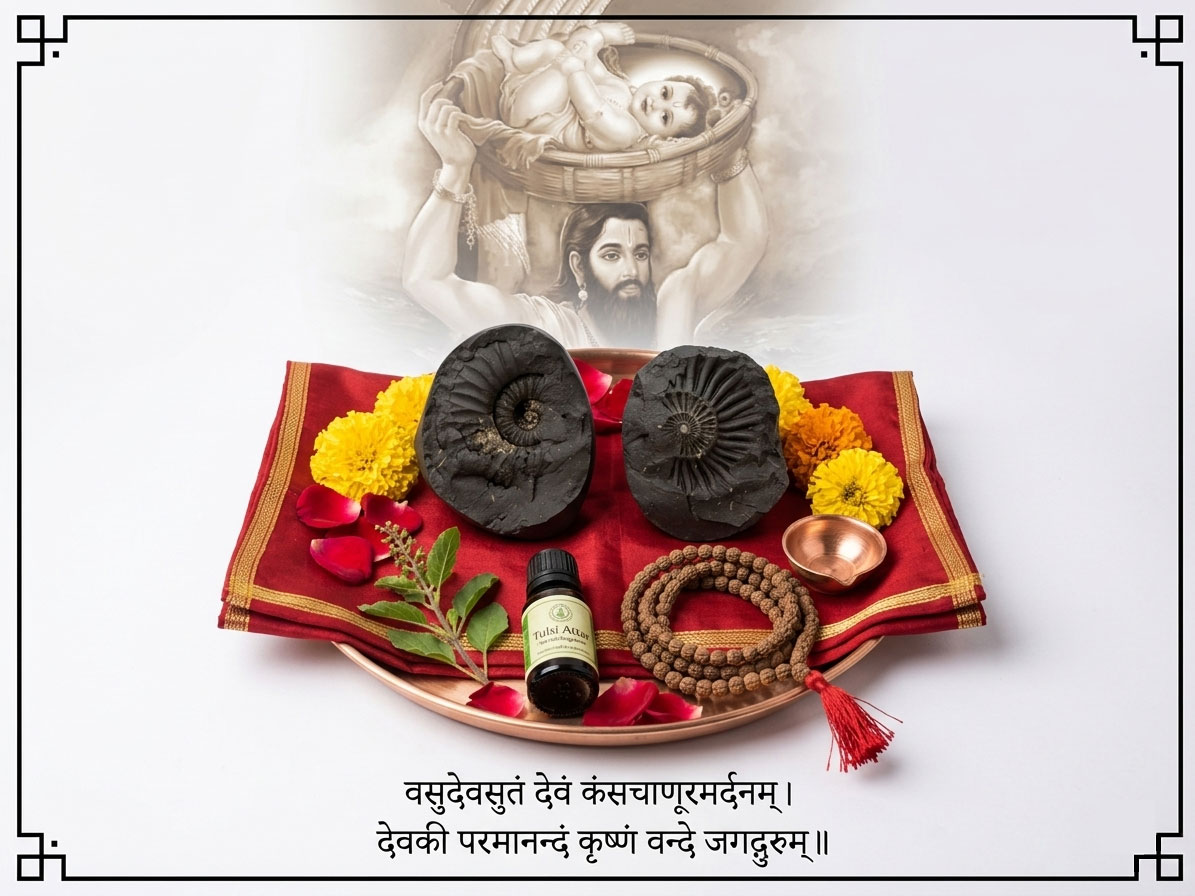 Natural Lakshmi Narayan Shaligram Shila 400–500g | Dual Chakra Vishnu Lakshmi Shila | Big Size Gandaki Nepal Original Shaligram for Puja, Vastu & Wealth - Image 11