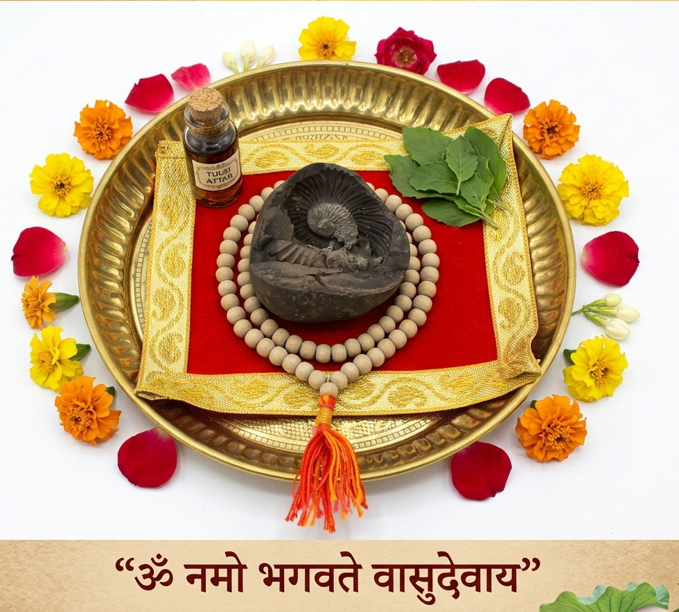 Natural Lakshmi Narayan Shaligram Shila 400–500g | Dual Chakra Vishnu Lakshmi Shila | Big Size Gandaki Nepal Original Shaligram for Puja, Vastu & Wealth - Image 12