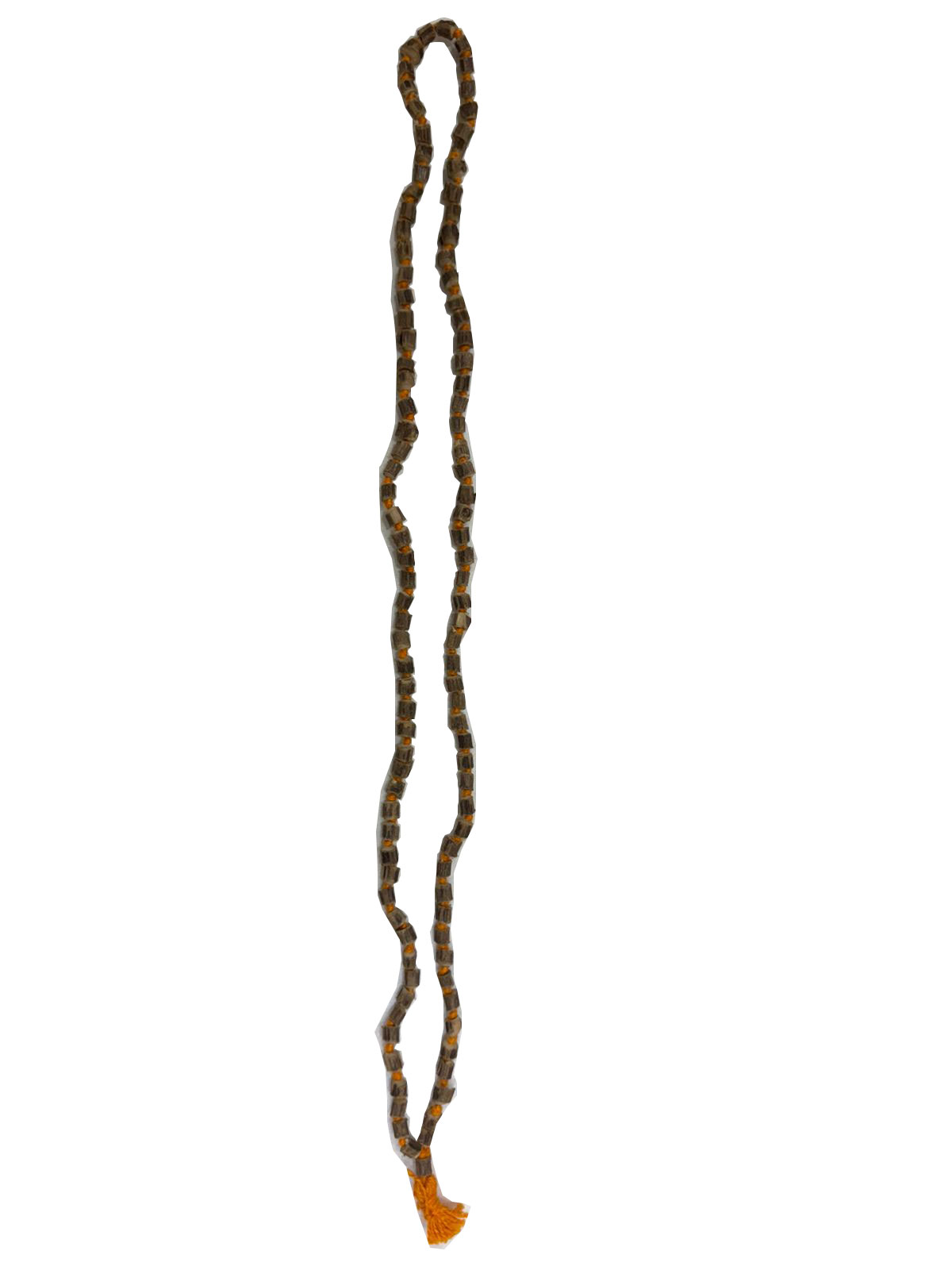 Original Shyama Tulsi Kanthi Mala (Dark Brown 108+1 Beads) & Yellow Thread for Rosary, Chanting & Wearing | Worship for Lord Vishnu, Rama, or Krishna (100% Original Holy Basil Wood) - Image 4
