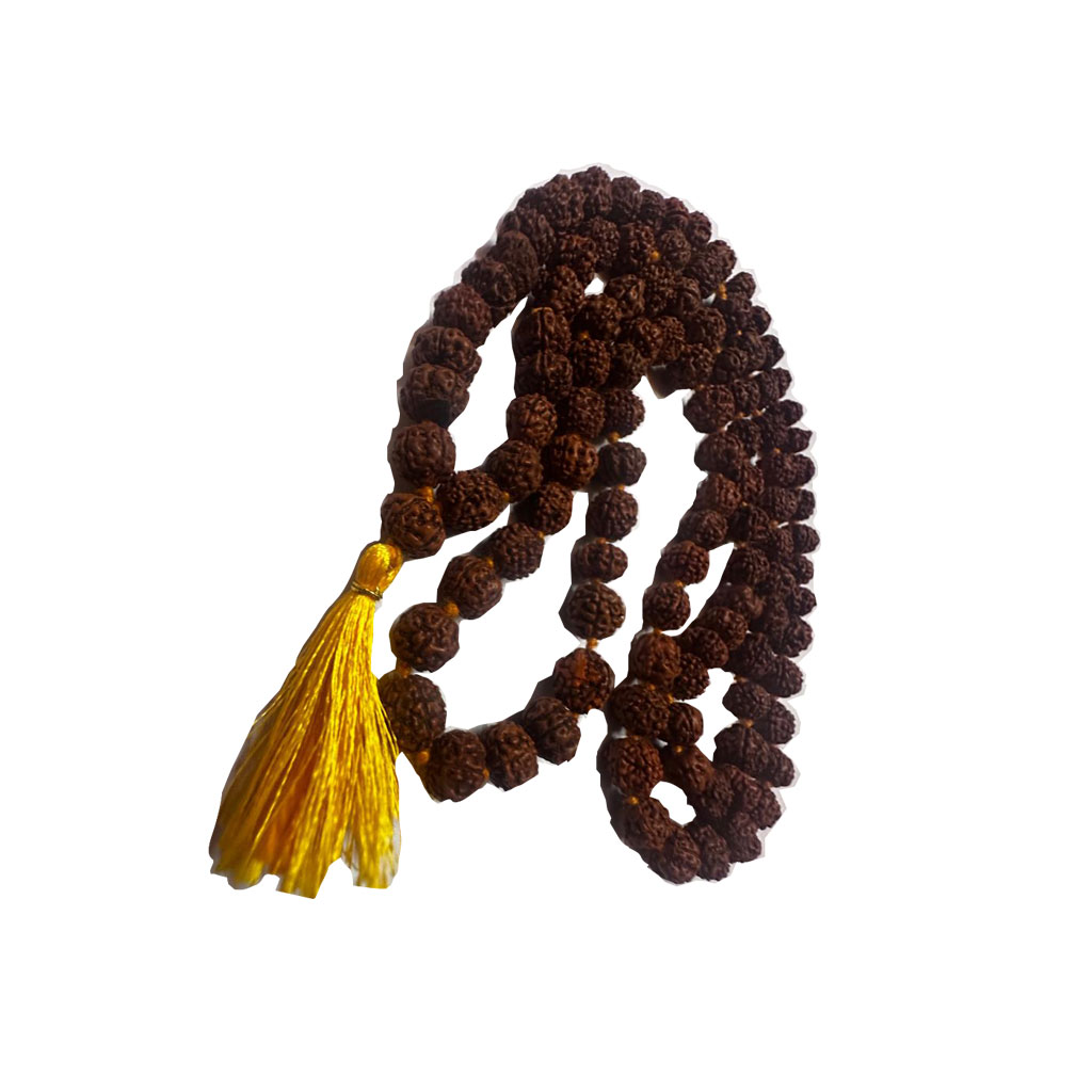 Original 5 Mukhi Rudraksha Mala 108+1 Beads Small Size (7–8mm) Jaap Mala for Meditation, Yoga, Spiritual Wear & Puja - Image 4
