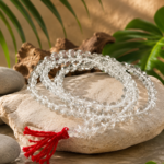 Crystal Sphatik Mala (108+1 Beads, 7mm) for Pooja, Meditation, Reiki & Wealth | Unisex for Men & Women
