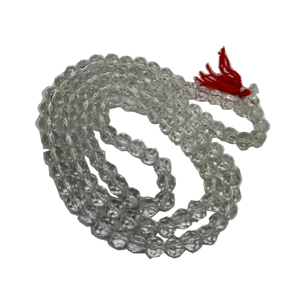 Crystal Sphatik Mala (108+1 Beads, 7mm) for Pooja, Meditation, Reiki & Wealth | Unisex for Men & Women - Image 4