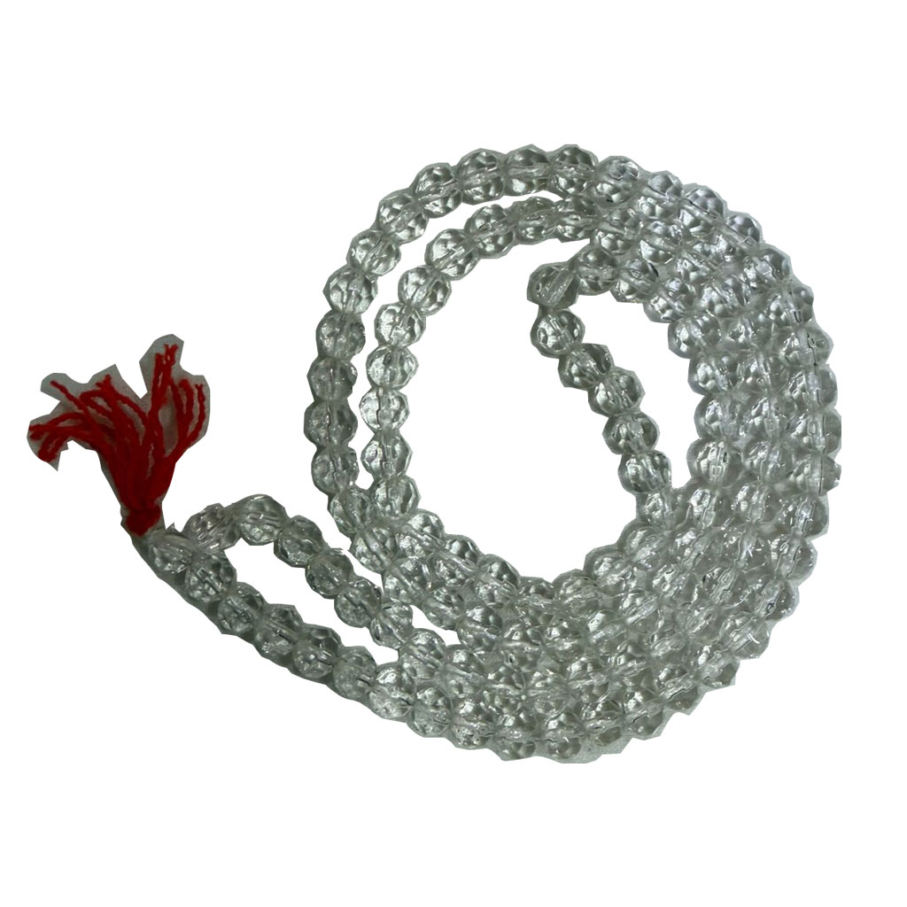 Crystal Sphatik Mala (108+1 Beads, 7mm) for Pooja, Meditation, Reiki & Wealth | Unisex for Men & Women - Image 5