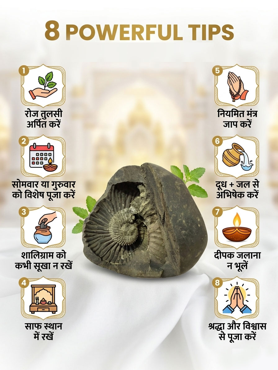 Natural Lakshmi Narayan Shaligram Shila 400–500g | Dual Chakra Vishnu Lakshmi Shila | Big Size Gandaki Nepal Original Shaligram for Puja, Vastu & Wealth - Image 9