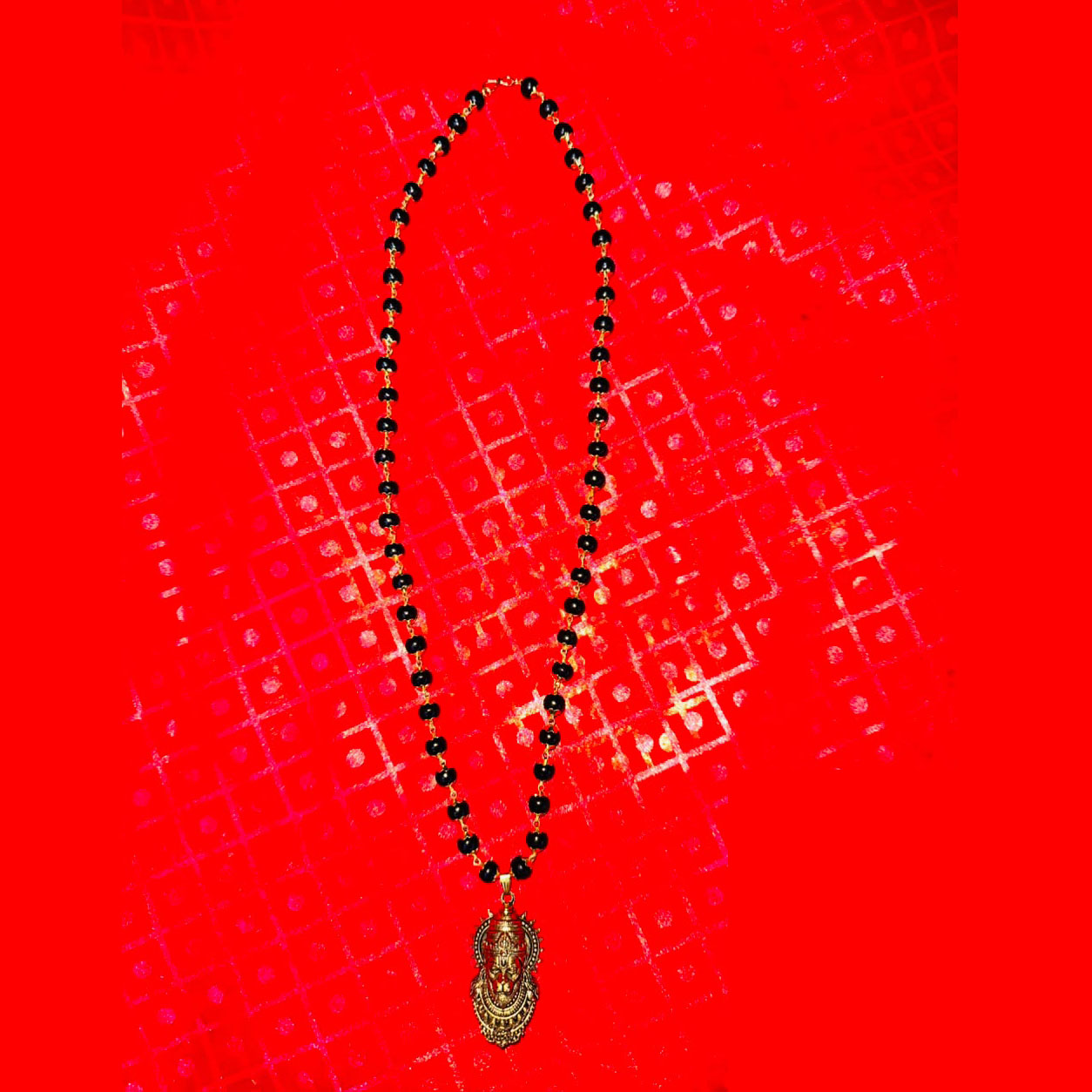 Gold-Plated Karungali Mala with Lord Hanuman Pendant | Natural Black Ebony Wood Beads Necklace for Men & Women | Spiritual, Meditation, Prayer & Devotional Wea - Image 7