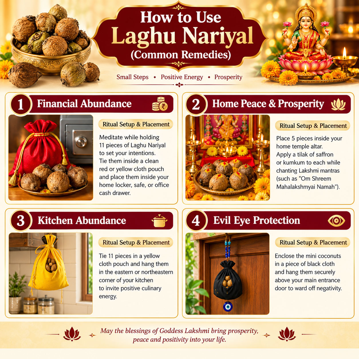 Laghu Nariyal / Laghu Shriphal Pack of 11 | Small Sacred Mini Coconut for Lakshmi Pooja, Diwali Pujan, Hindu Rituals, Vastu & Spiritual Use - Image 5